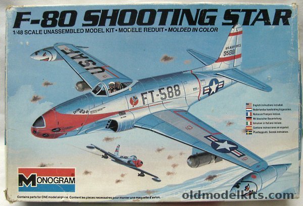 Monogram 1/48 Lockheed F-80 Shooting Star, 5428 plastic model kit